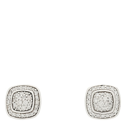 David Yurman Sterling Silver Diamond 7mm Pave Albion Earrings 1 of 5