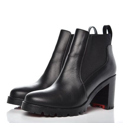 Christian Louboutin Calfskin Marchacroche 70 Chelsea Boots 36.5 Black 3 of 10