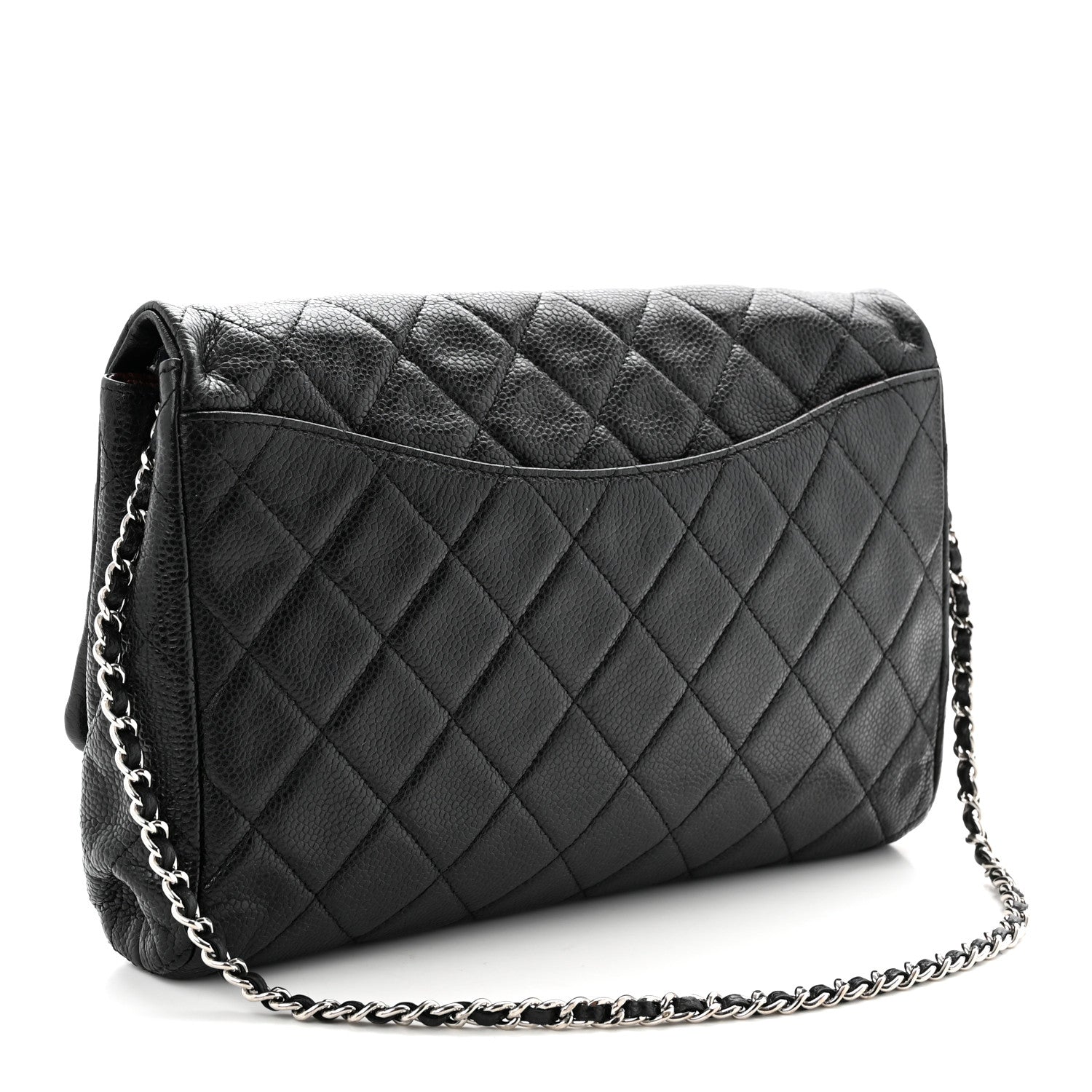 Chanel Caviar Quilted Clutch With Chain Flap Black 3 of 10