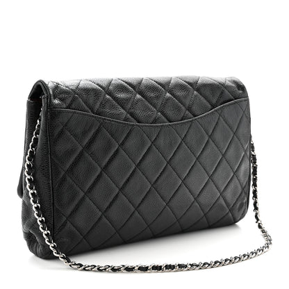 Chanel Caviar Quilted Clutch With Chain Flap Black 3 of 10