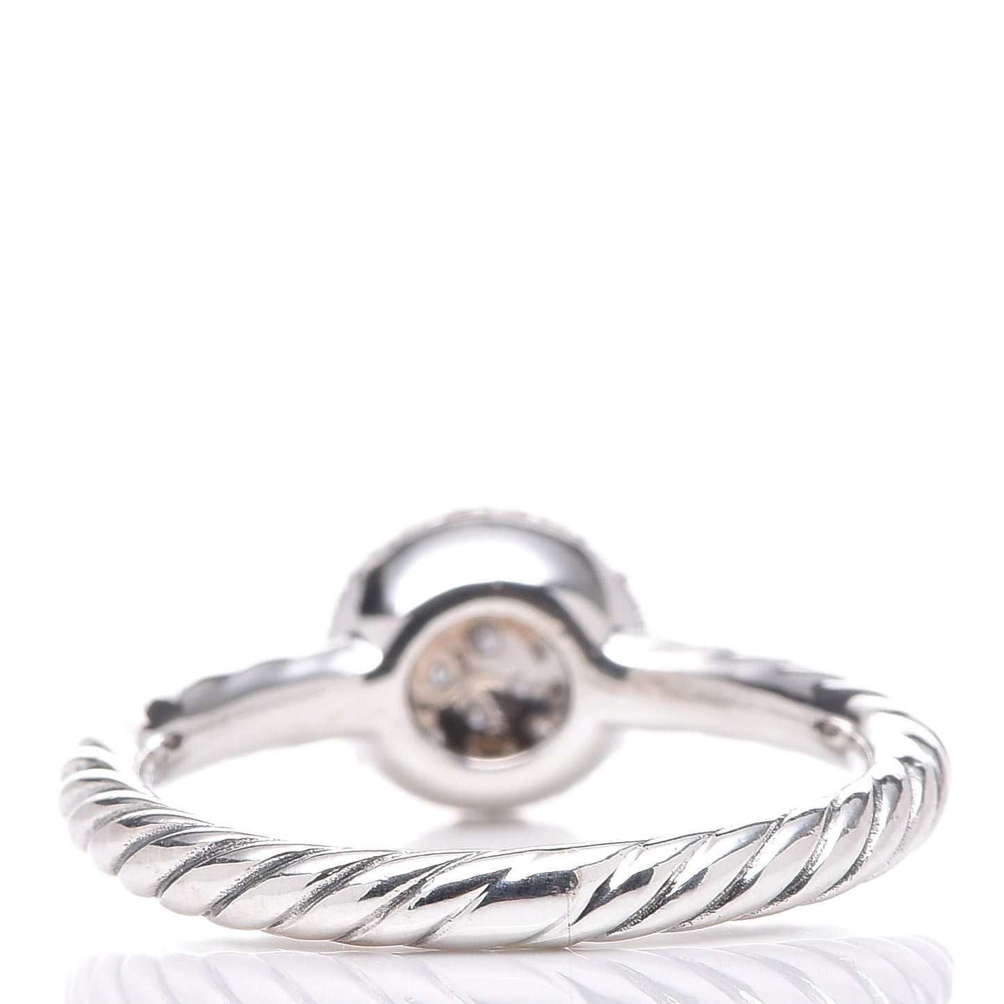 Sterling Silver Diamond Petite Pavé Ring 50 5.5