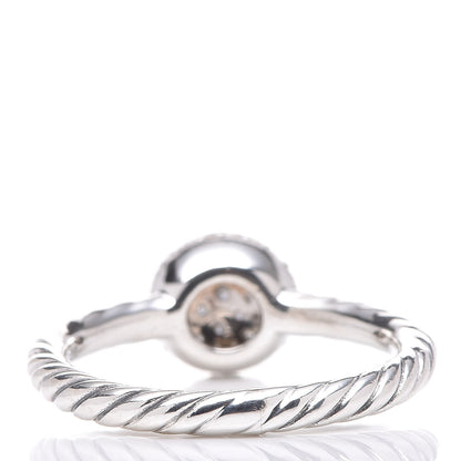 David Yurman Sterling Silver Diamond Petite Pavé Ring 50 5.5 4 of 6