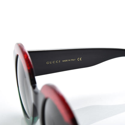 Gucci Acetate Round GG0084S Sunglasses Black Red Green 6 of 7