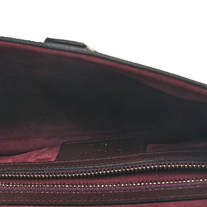 Christian Dior Grained Calfskin Saddle Bag Burgundy 5 of 9