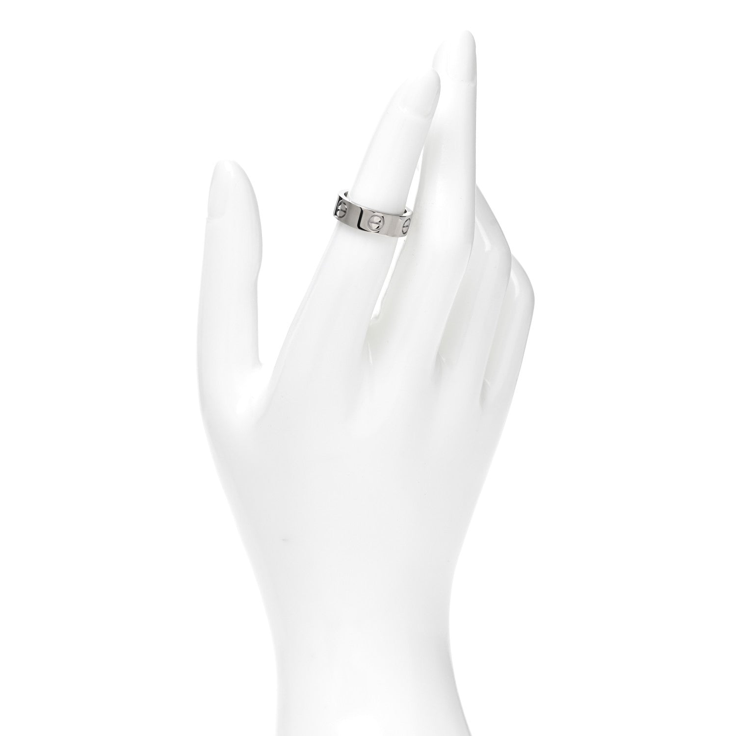 Cartier 18K White Gold 5.5mm LOVE Ring 49 4.75 2 of 7