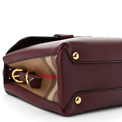 Burberry Derby Calfskin House Check Small Camberley Mahogany Red 8 of 9