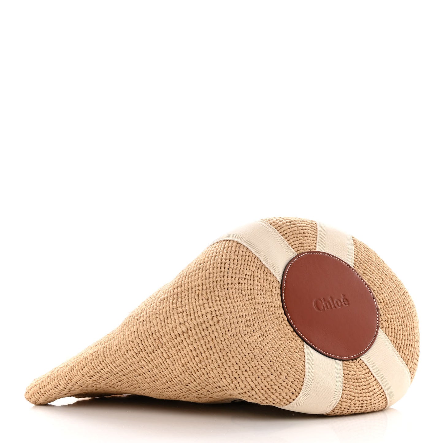 Raffia Large Woody Tote White