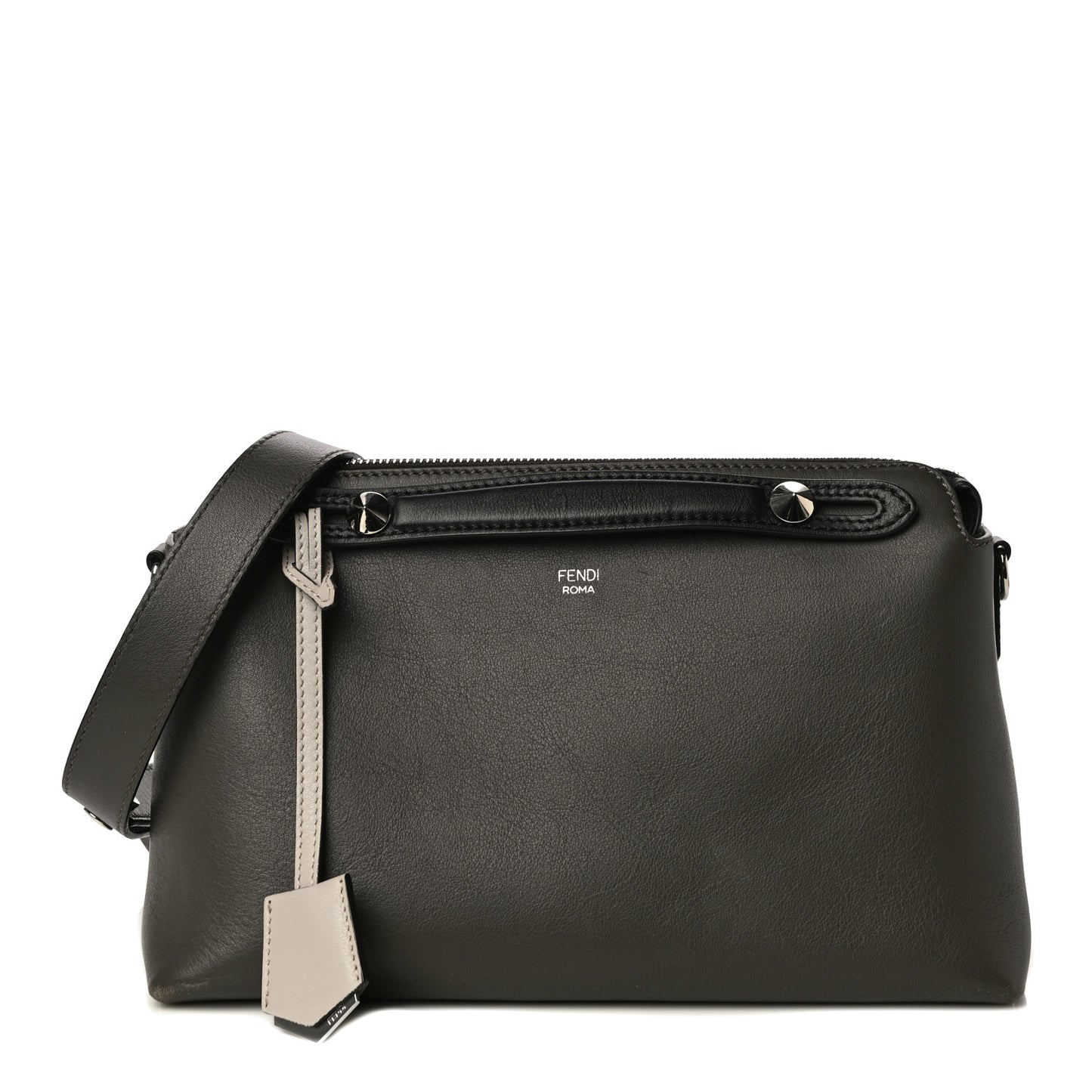 Vitello Dolce 4 Color Medium By The Way Boston Bag Carbone Grigio Polvere Multicolor