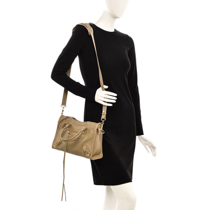 Balenciaga Chevre Gold Metallic Edge Hardware S City Beige Latte 2 of 7