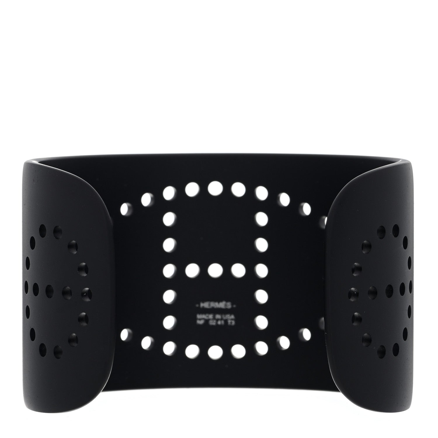 Hermes Aluminium Evelyne Sunset Cuff Bracelet T3 Black 2 of 3