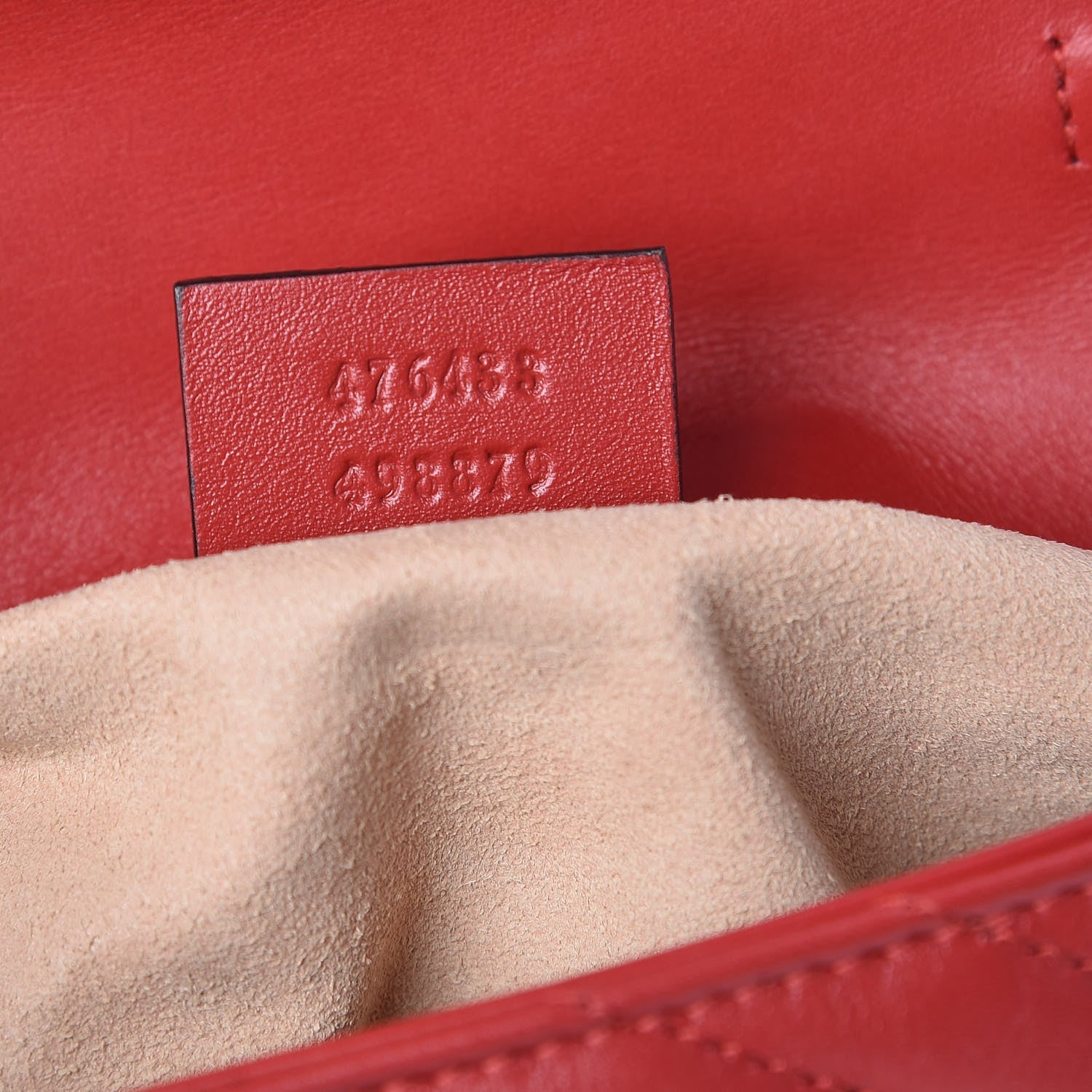 Gucci Calfskin Matelasse Super Mini GG Marmont Shoulder Bag Hibiscus Red 7 of 12