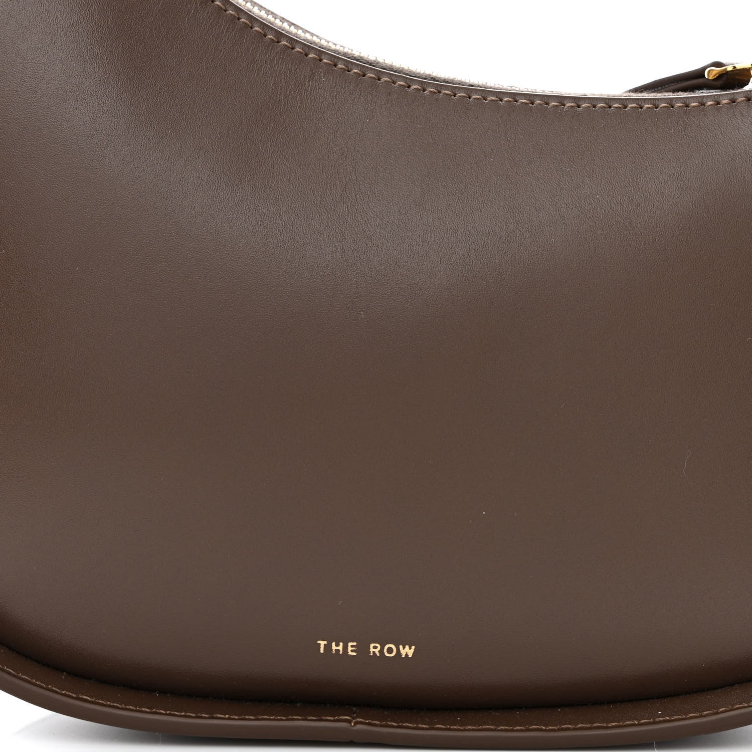 The Row Smooth Calfskin Half Moon Shoulder Bag Brown 7 of 10