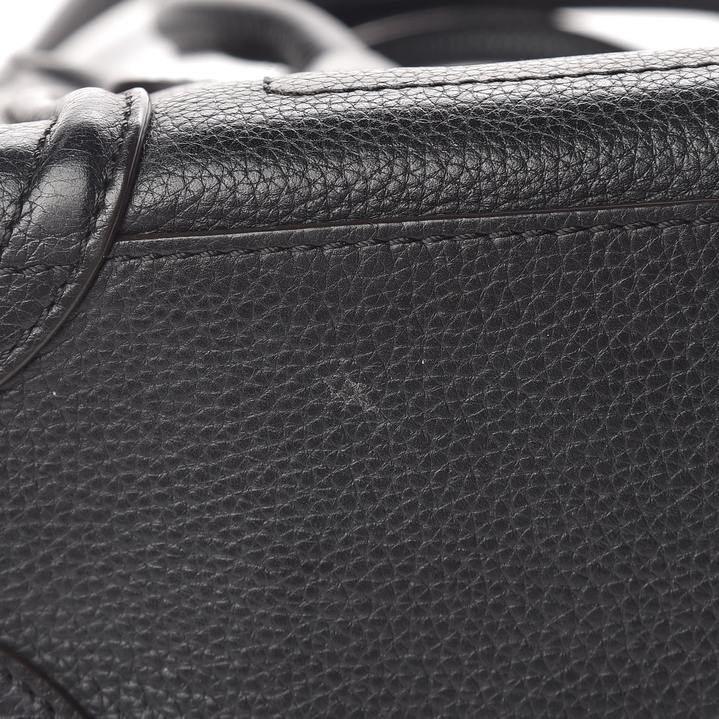 Drummed Calfskin Nano Luggage Black