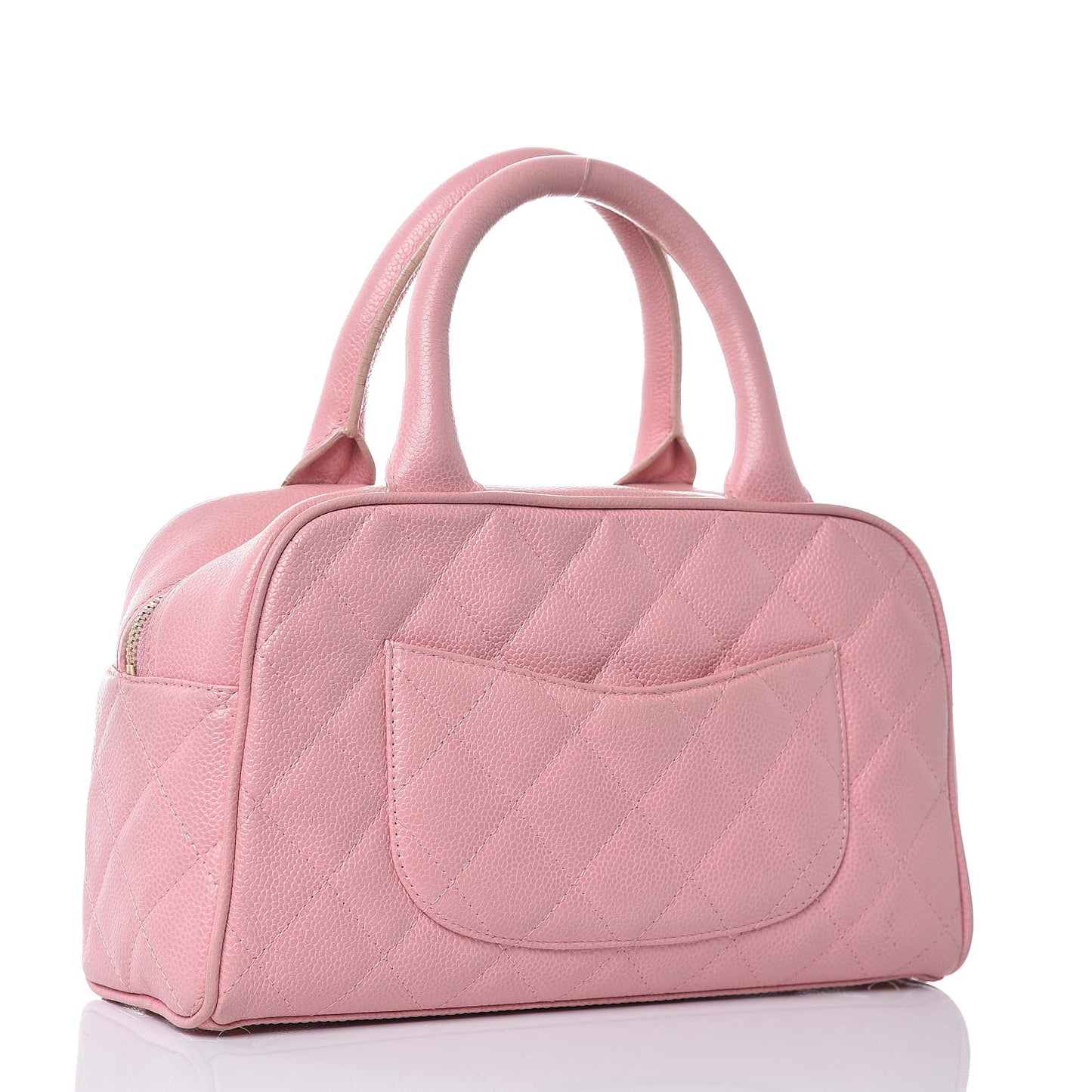 Caviar Quilted Small Bowler Pink