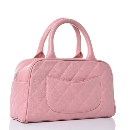 Chanel Caviar Quilted Small Bowler Pink 3 of 15