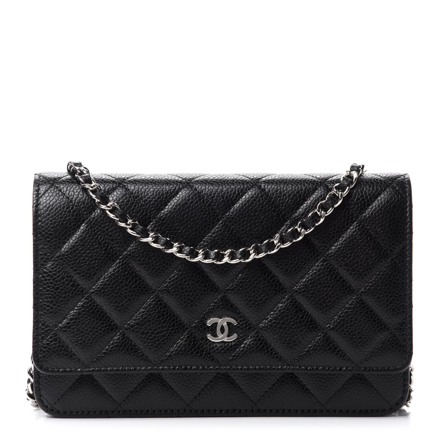 Chanel Caviar Quilted Wallet On Chain WOC Black 1 of 12