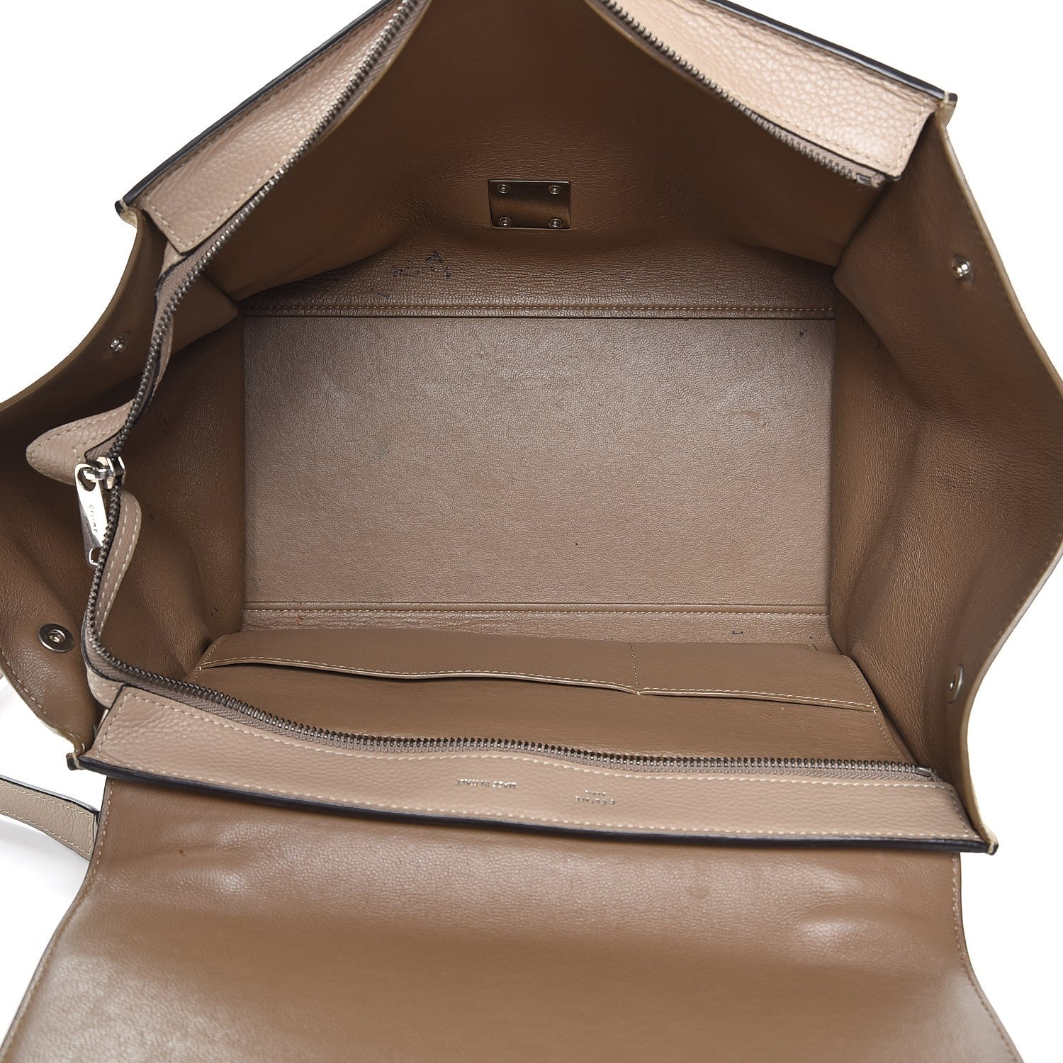 Celine Drummed Calfskin Suede Medium Trapeze Dune 6 of 15