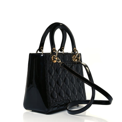 Christian Dior Patent Cannage Medium Lady Dior Black 2 of 6