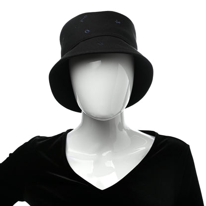 Hermes Cashmere Debbie Charms Bucket Hat 58 Black 2 of 8