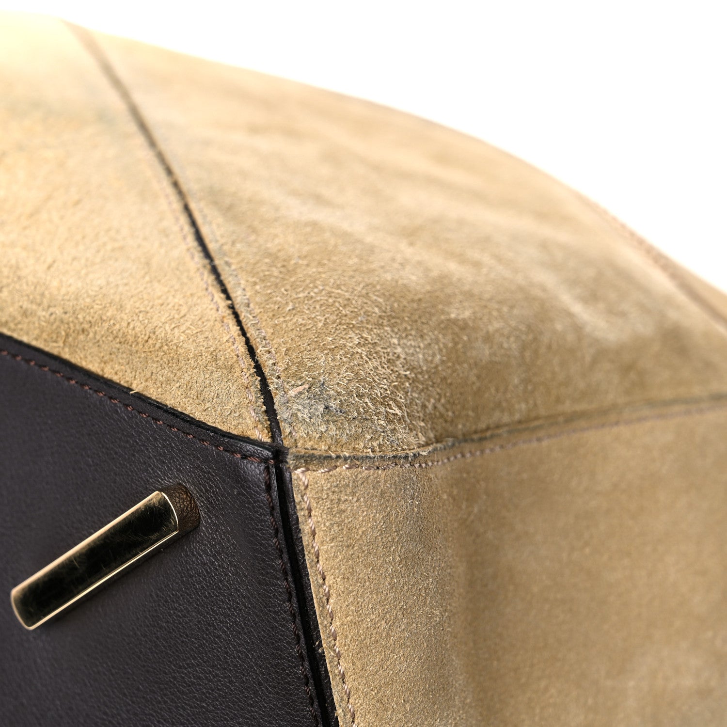 Loewe Suede Medium Puzzle Bag Gold 10 of 17