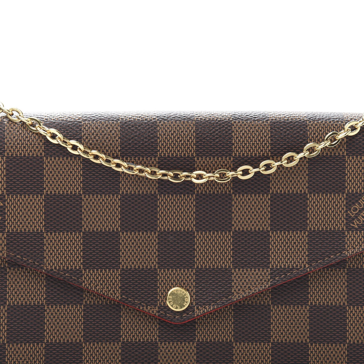 Louis Vuitton Damier Ebene Pochette Felicie Chain Wallet 10 of 10