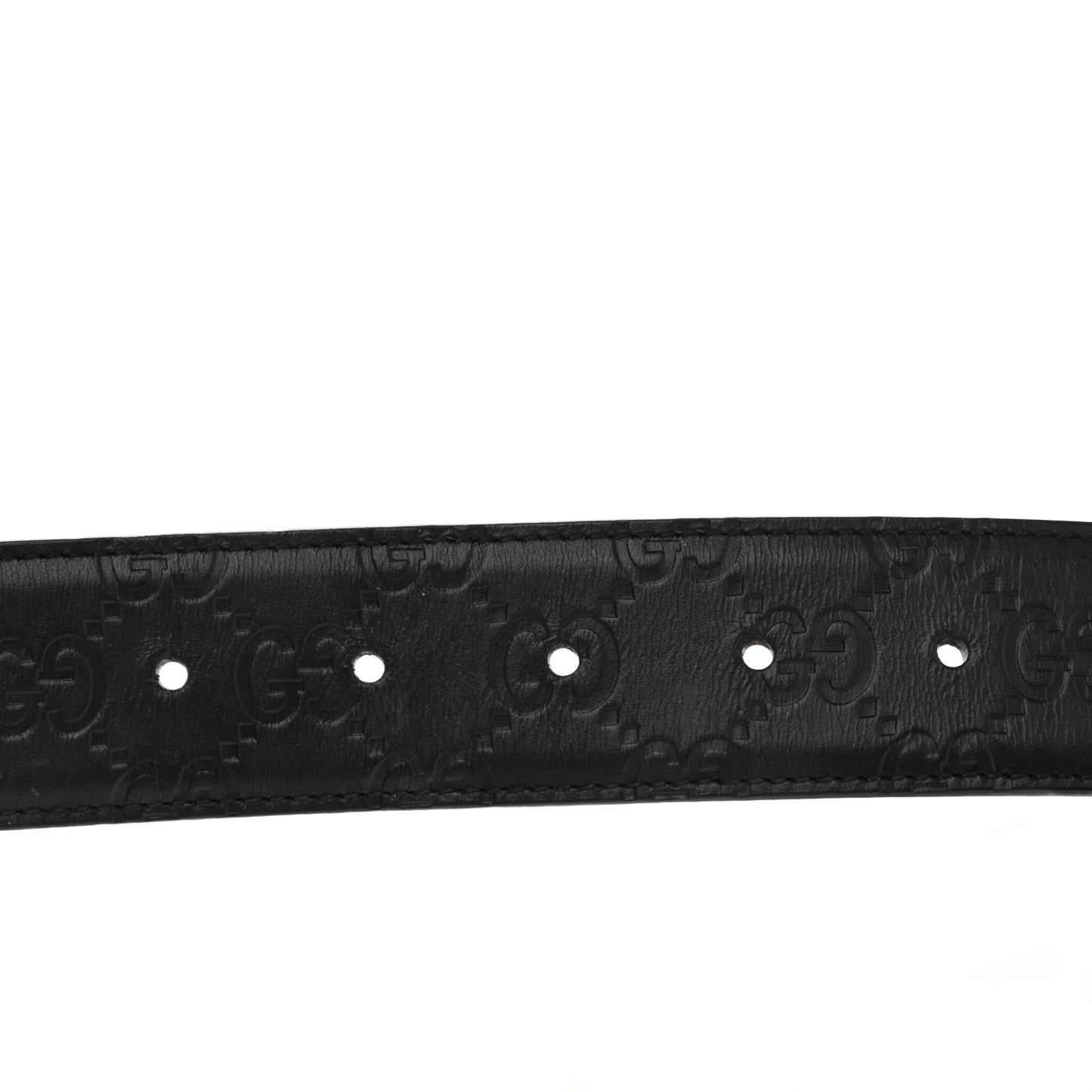 Guccissima Signature Interlocking G 37mm Belt 85 34 Black