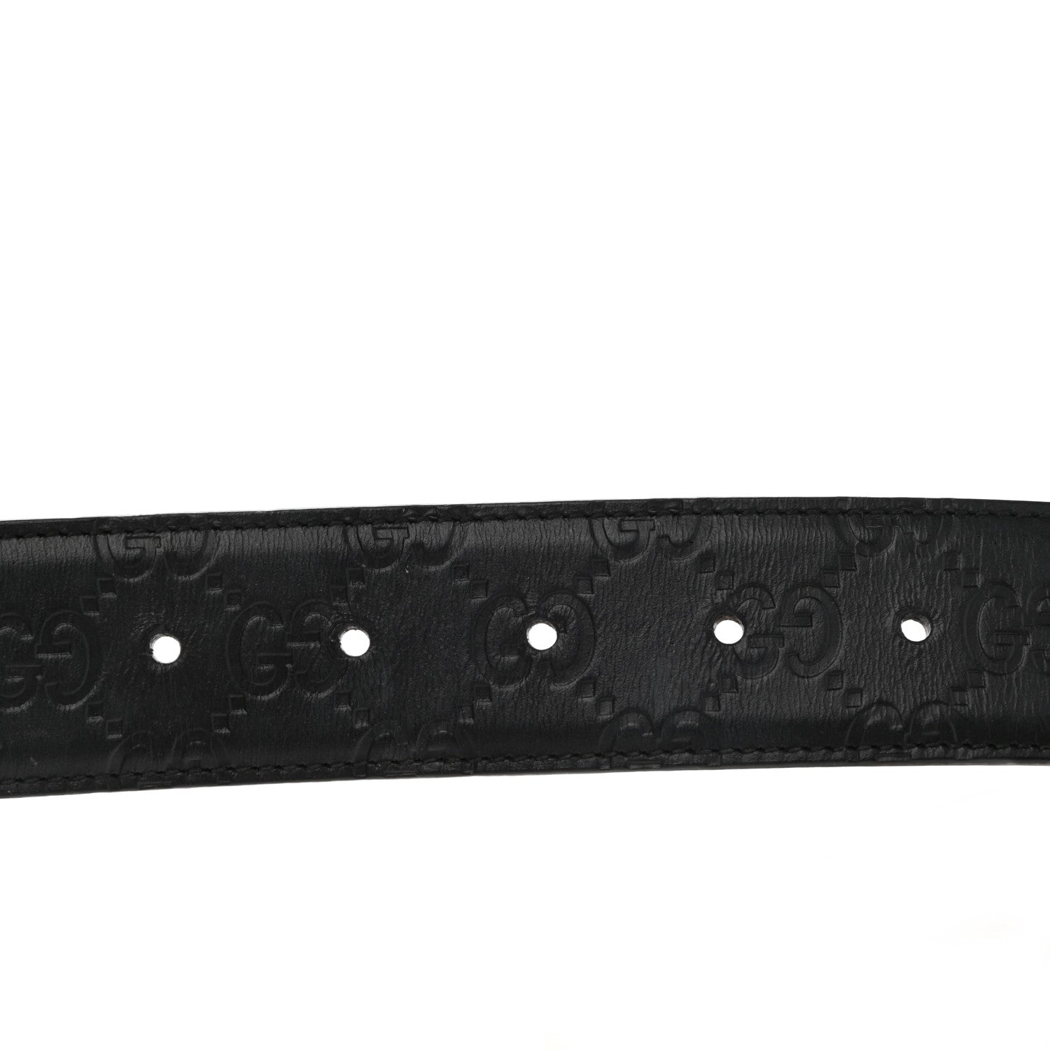 Gucci Guccissima Signature Interlocking G 37mm Belt 85 34 Black 4 of 7