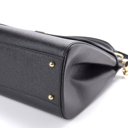 Dolce & Gabbana Dauphine Medium Miss Sicily Satchel Black 9 of 9