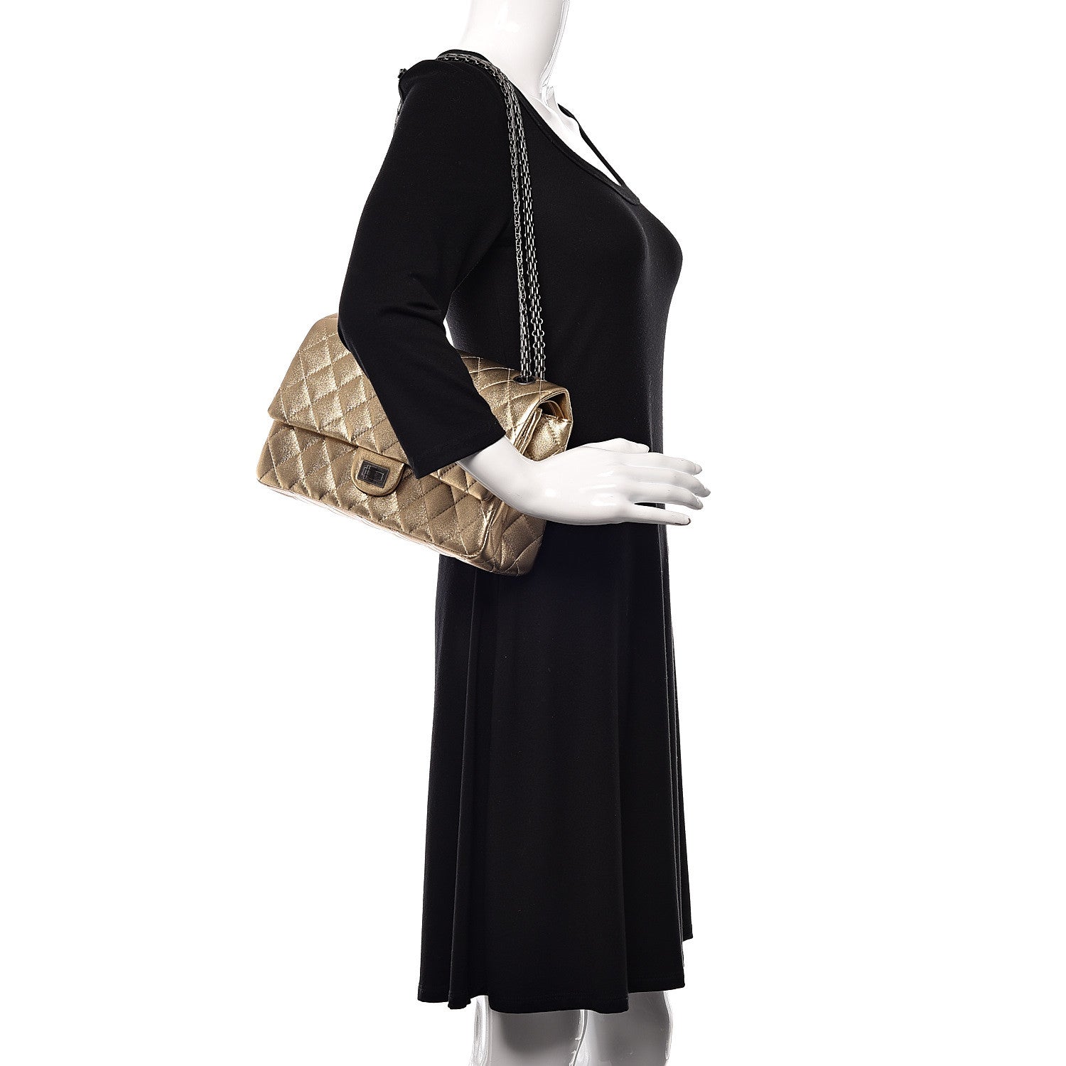 Chanel Metallic Calfskin Quilted 2.55 Reissue 226 Flap Gold 2 of 10