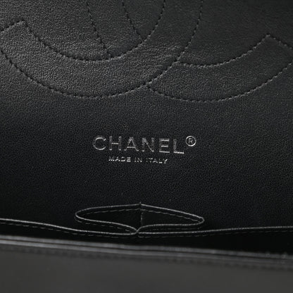 Chanel Lambskin Chevron Quilted Jumbo Double Flap So Black 6 of 19