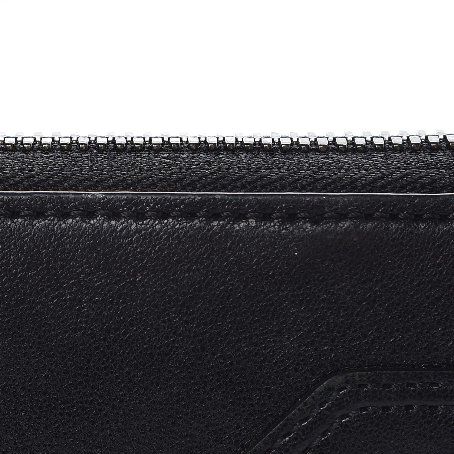 MCM Lambskin Large Zip Around Wallet Black 13 of 15