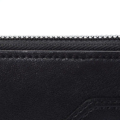 MCM Lambskin Large Zip Around Wallet Black 13 of 15