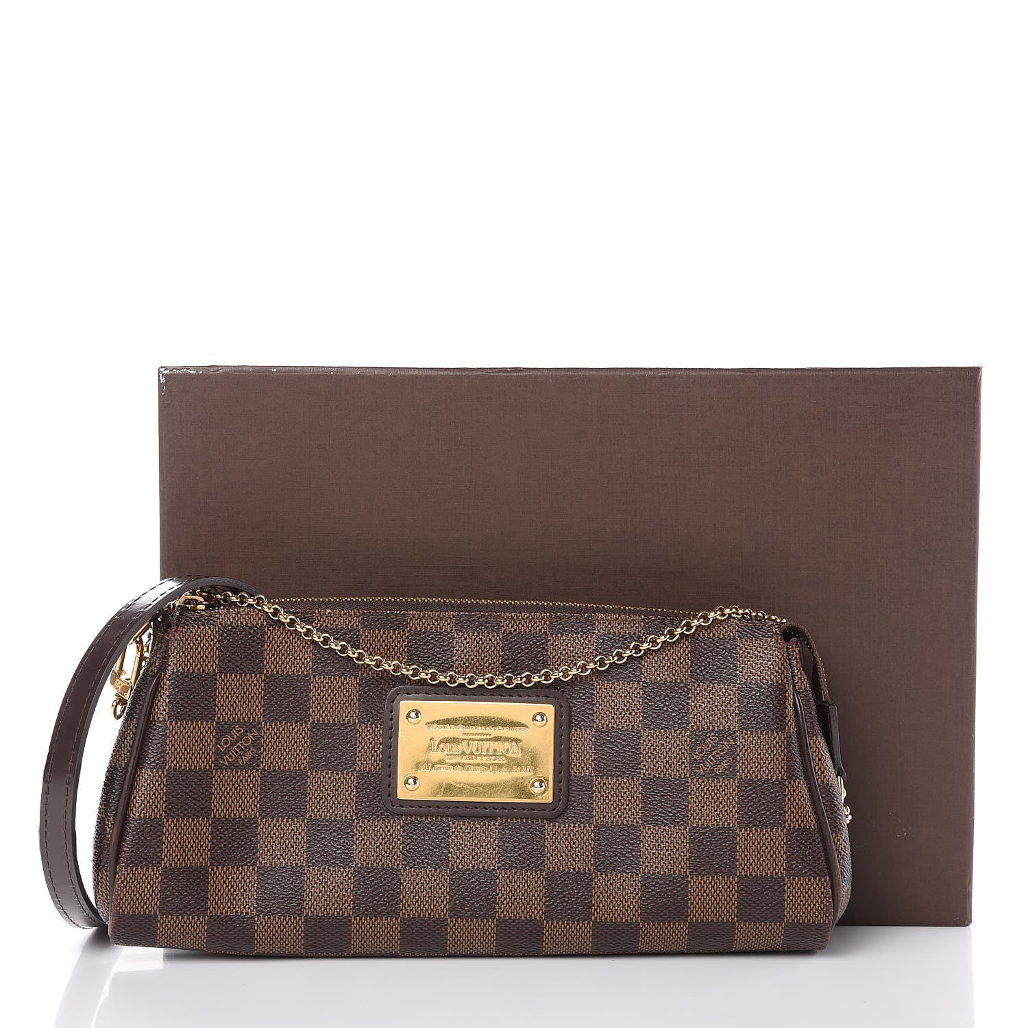 Louis Vuitton Damier Ebene Eva Clutch 9 of 9