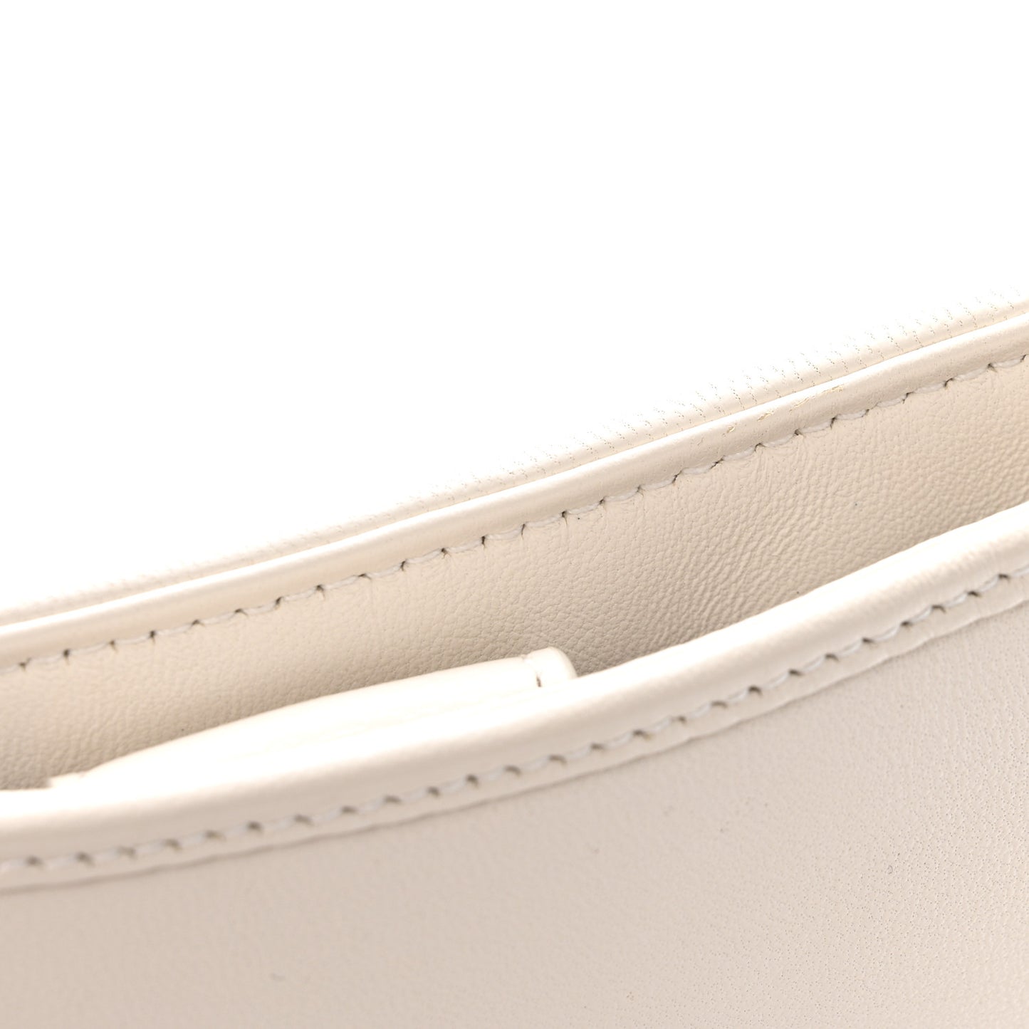 Calfskin Horsebit Slim Shoulder Bag White