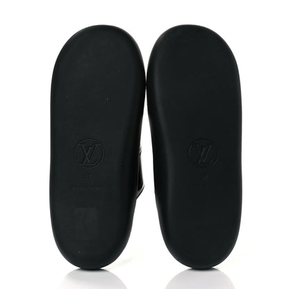 Louis Vuitton Monogram Sunbath Flat Mule Sandals 37 Black 5 of 9