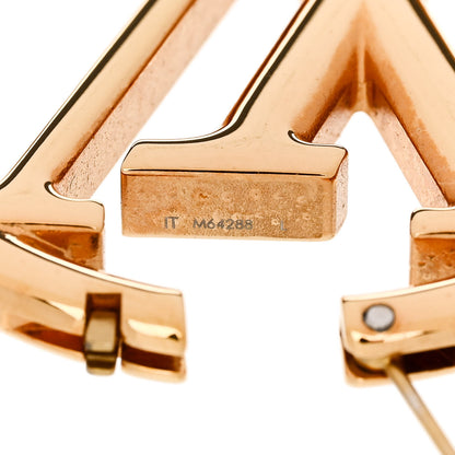 Louis Vuitton Metal Louise Hoop Earrings Gold 5 of 6
