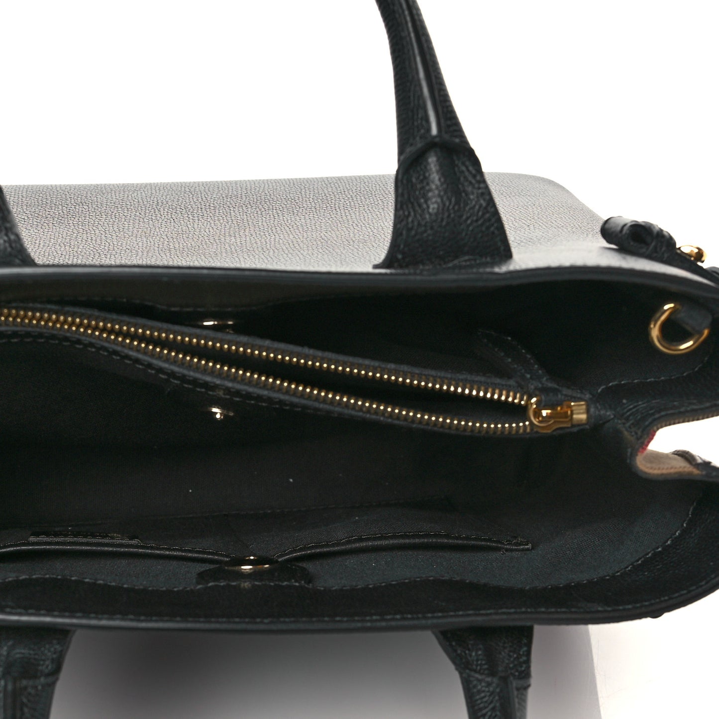 Derby Calfskin House Check Medium Banner Tote Black