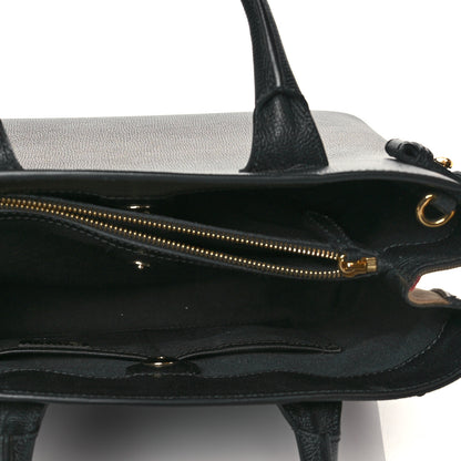 Burberry Derby Calfskin House Check Medium Banner Tote Black 6 of 10