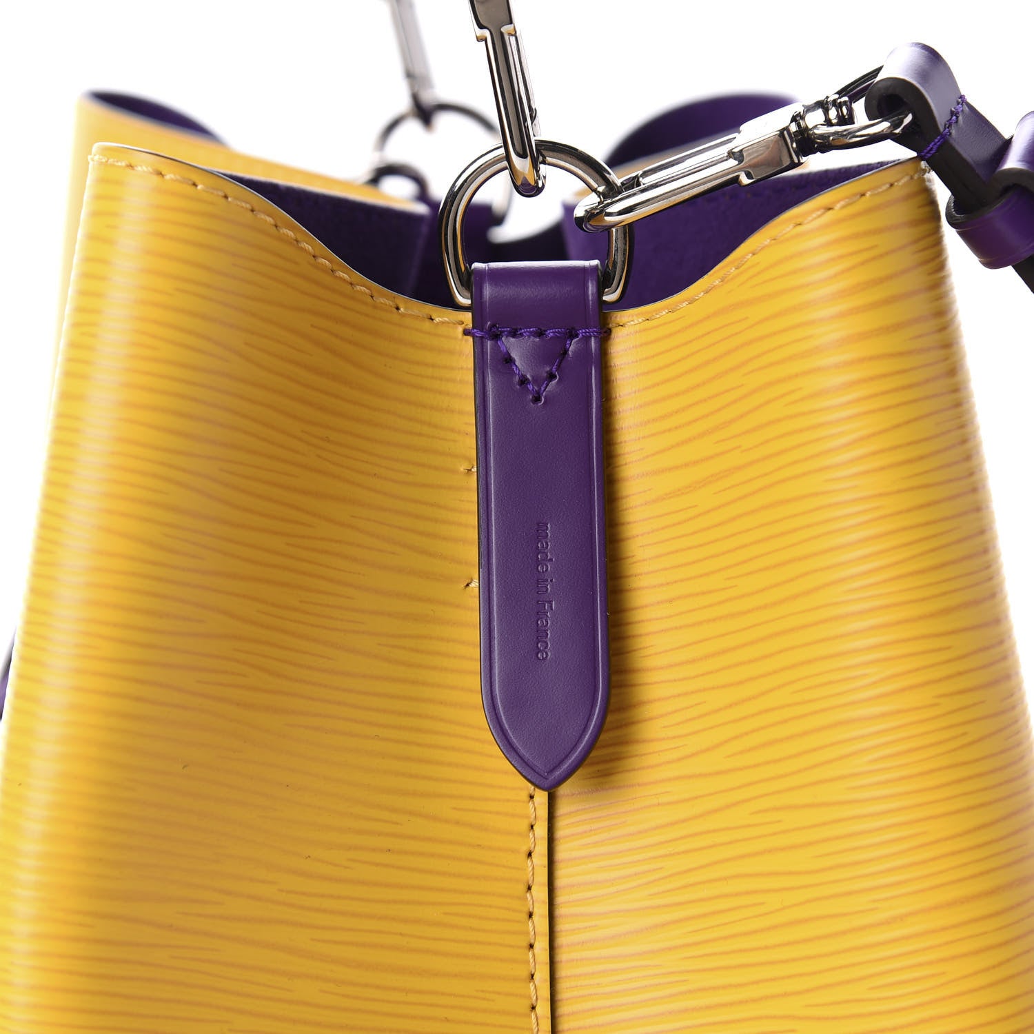 Louis Vuitton Epi NeoNoe MM Citron Violet 9 of 10