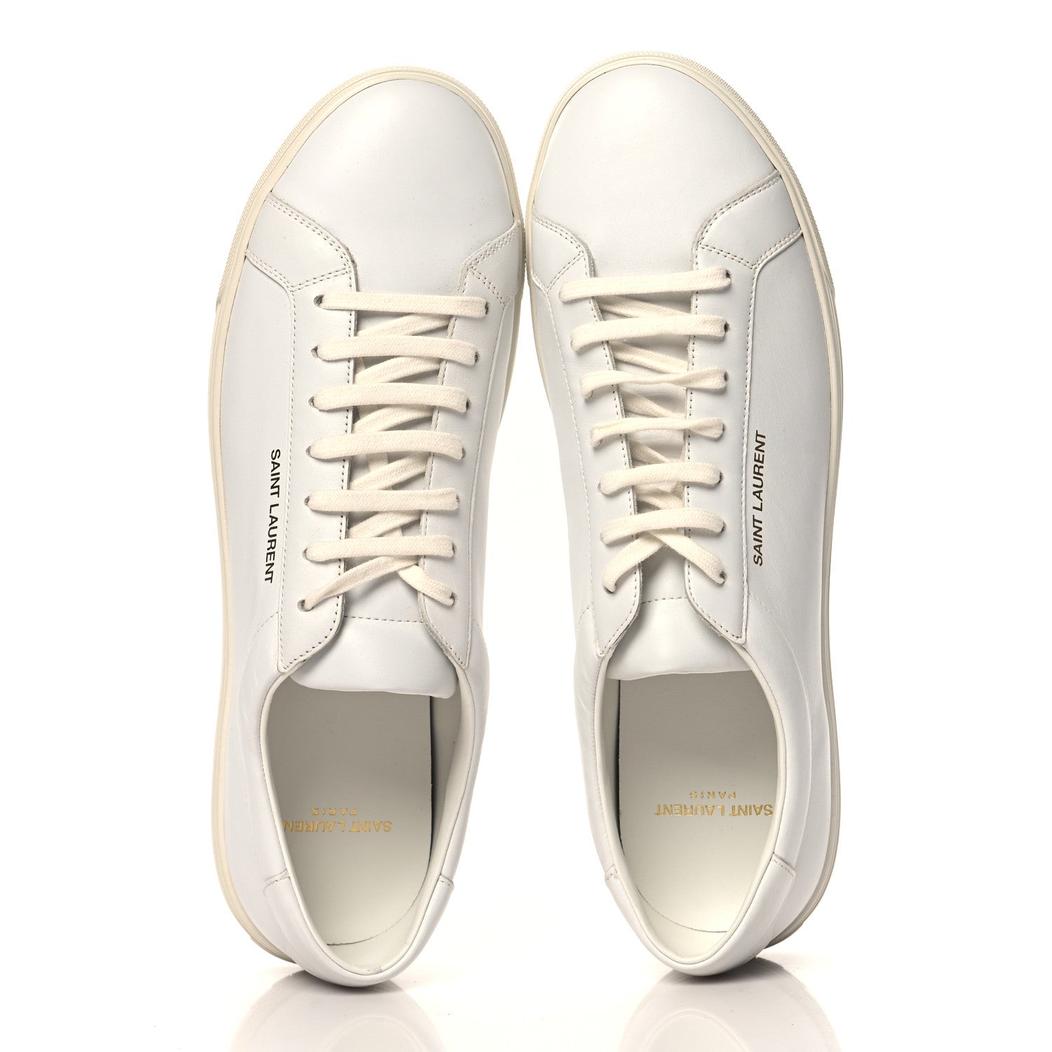 Saint Laurent Calfskin Mens Andy Low Top Sneakers 45 Mystic White 2 of 9