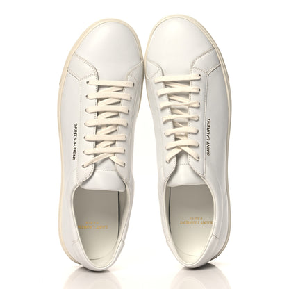 Saint Laurent Calfskin Mens Andy Low Top Sneakers 45 Mystic White 2 of 9