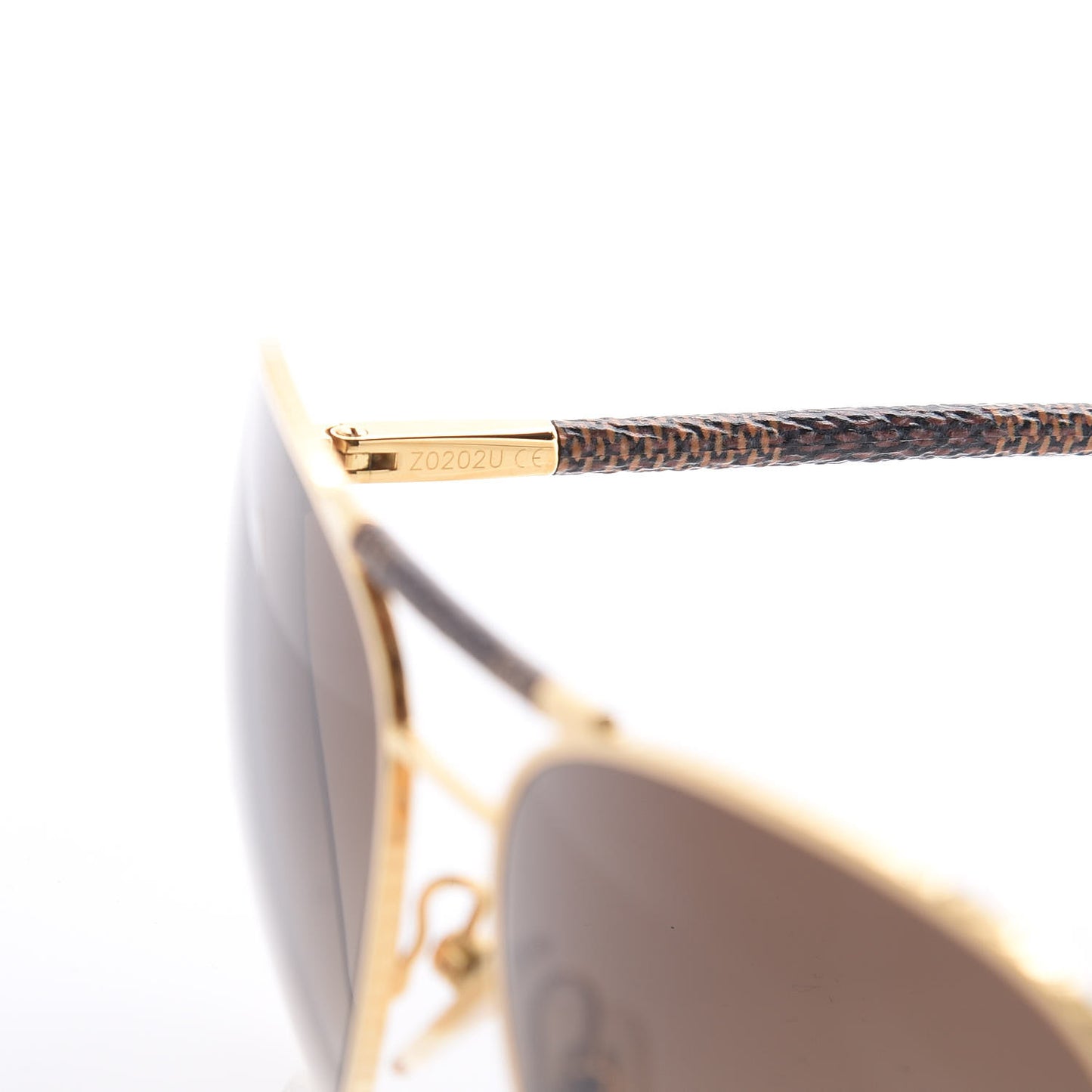 Damier Ebene Conspiration Pilote Aviator Sunglasses Z0202U Gold