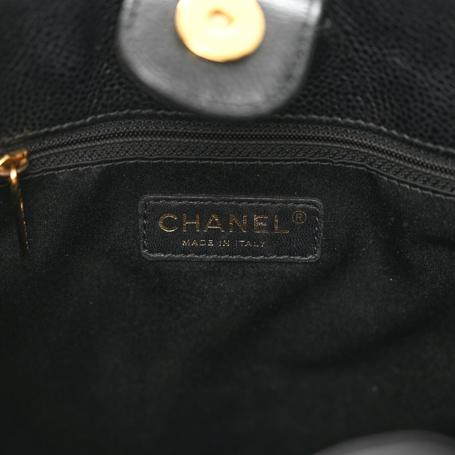 Chanel Caviar Quilted Petit Shopping Tote PST Black 7 of 11
