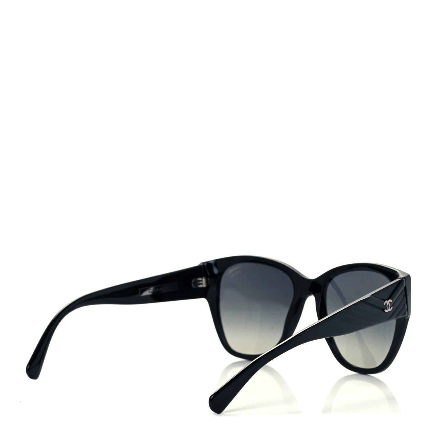 Chanel Acetate Polarized Butterfly CC Sunglasses 5412 Black 4 of 8