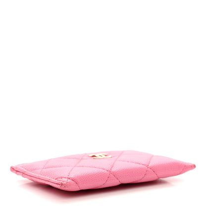 Chanel Caviar Quilted Card Holder Pink 4 of 9