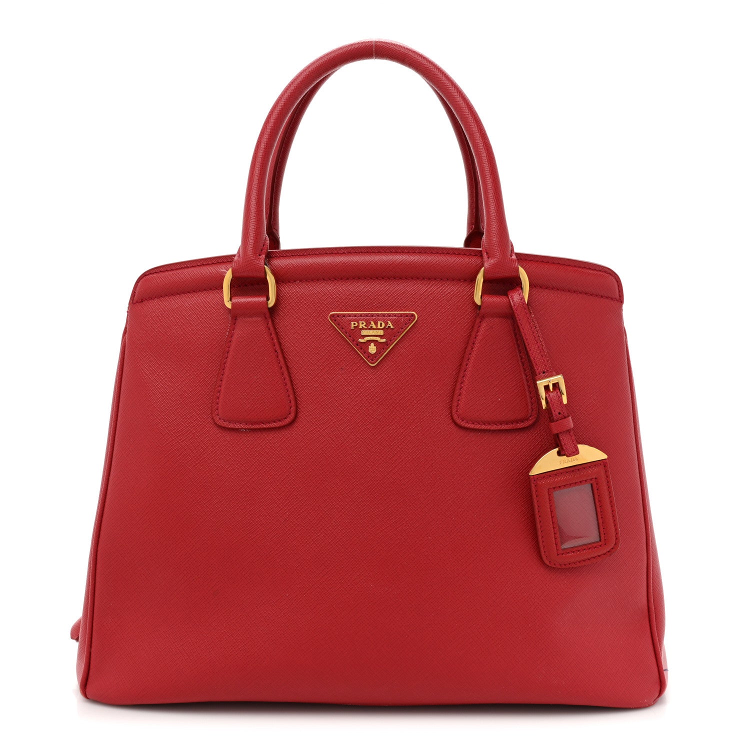 Prada Saffiano Lux Parabole Tote Fuoco 1 of 19