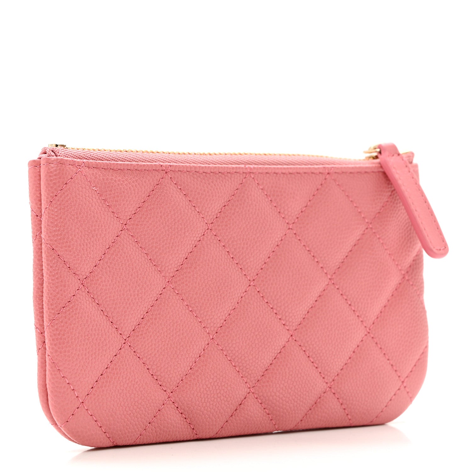 Chanel Caviar Quilted Small Cosmetic Case Dark Pink 4 of 8