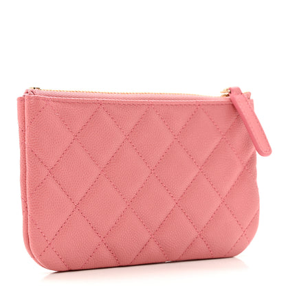 Chanel Caviar Quilted Small Cosmetic Case Dark Pink 4 of 8