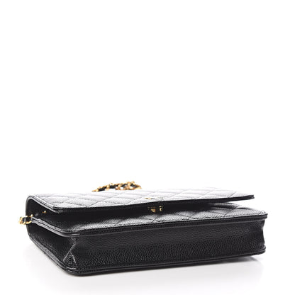 Chanel Caviar Quilted Wallet On Chain WOC Black 4 of 12