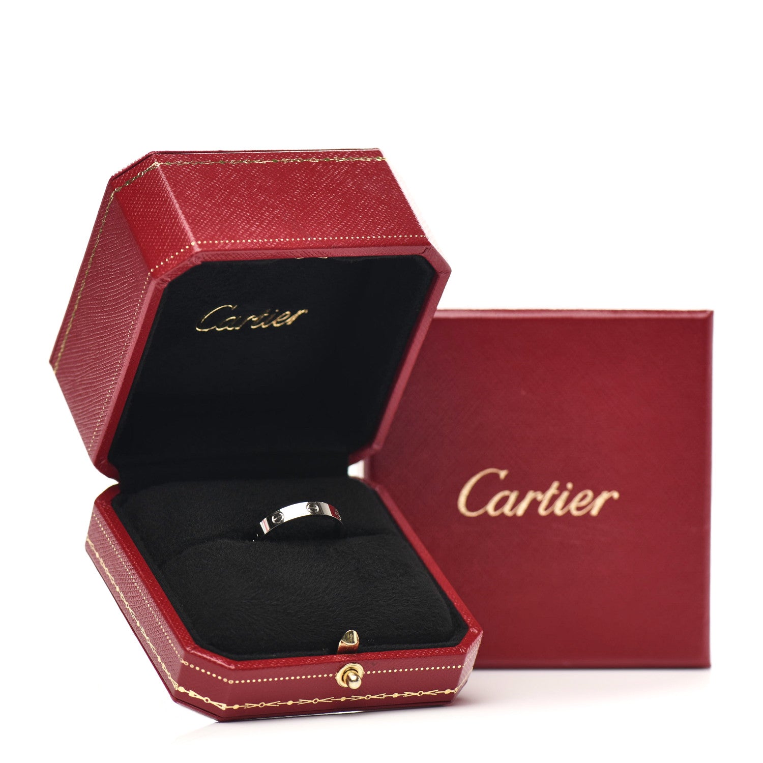 Cartier 18K White Gold 3.5mm LOVE Wedding Band Ring 60 9 5 of 5